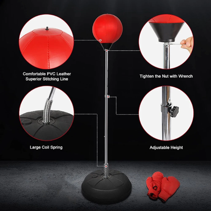Punching Ball Reflex sur Pied – Entraînement Boxe & Kickboxing